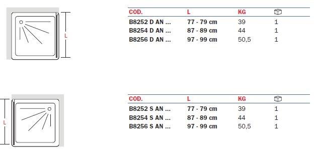 INDA® Стеклянный душевой бокс с раздвижной дверцей Air B833…-b825… - Вид №2