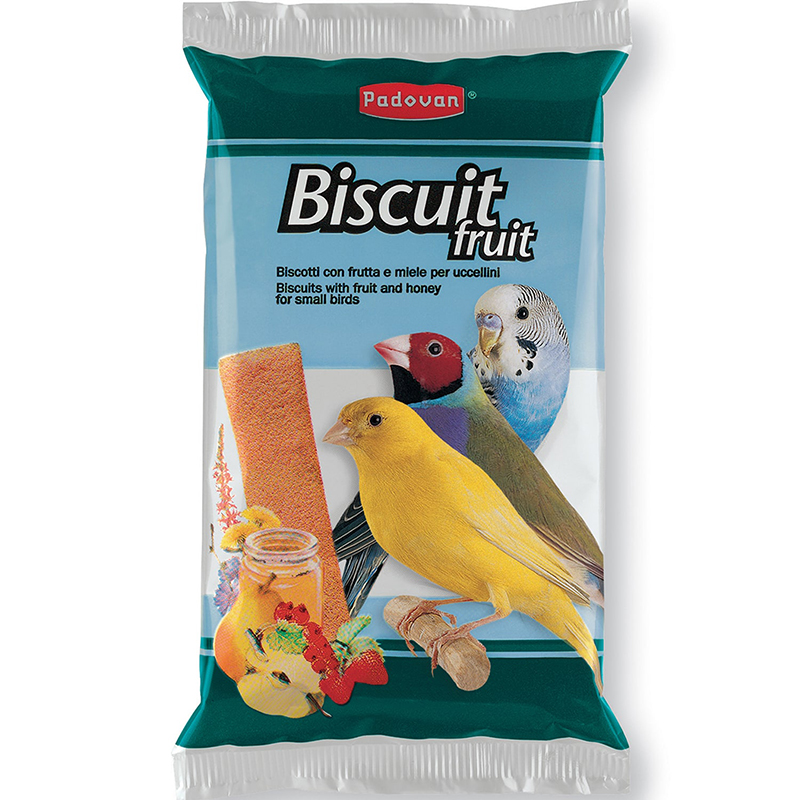 Т00008094 Лакомство для птиц Biscuit Fruit бисквиты фрукты, мед 30г Padovan 