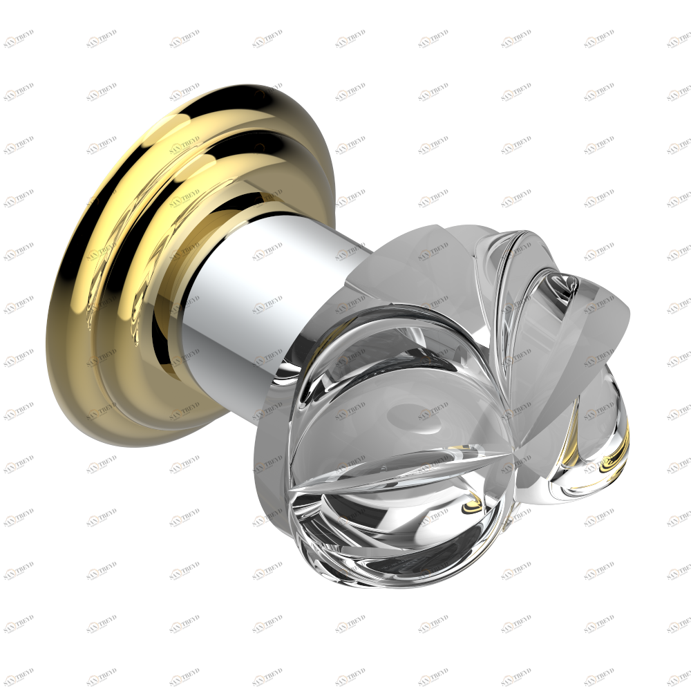 A2E-26BP/A2E MEDIUM SIZE THAIS CLEAR CRYSTAL CABINET KNOB Thg-paris Venice Хром/золото A2E-26BP/A2E CAT.A