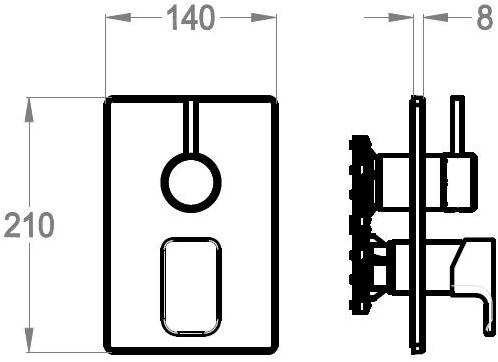 Fir Italia Смеситель для душа на 2 отверстия с переключателем и тарелкой Daily 44 4450198 - Вид №1