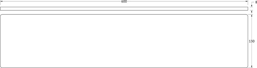 ELU 018 Полка для AVA 033 60 cm ELLUX Ellux - Вид №1