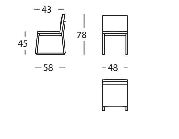 Стул для салазок из ткани SANCAL Midori ARCH-00060836 - Вид №4