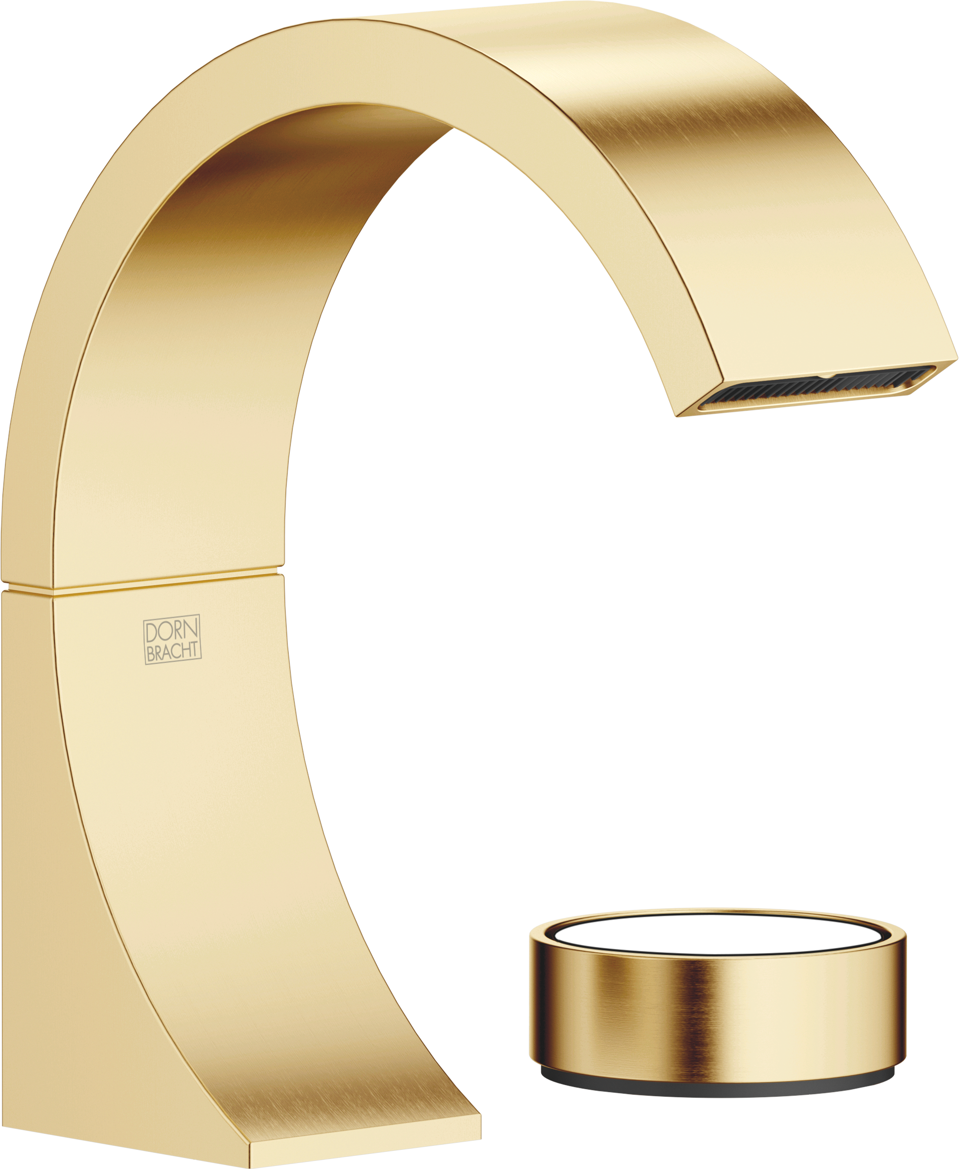 CYO Смеситель для раковины, на два отверстия, без донного клапана - Матовая дюрабрасс (золото 23 карата)