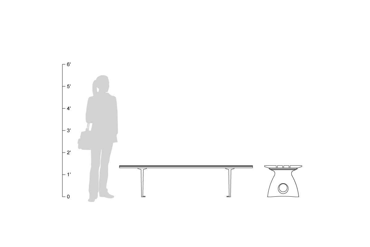FSRT51 Скамейка Леда  Forms-surfaces  - Вид №12