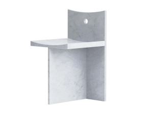 Кресло с низкой спинкой из белого каррарского мрамора