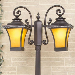 Садово-парковый светильник Elektrostandard Libra F/2 венге 4690389064753 ELEKTROSTANDARD ФОНАРЬ 268922 Желтый