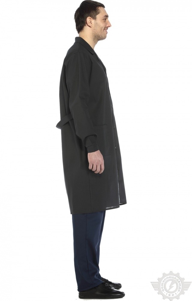 61709 Халат мужской темный  Одежда для обслуживающего персонала  размер 56-58/170-176 Спецодежда  - Вид №4