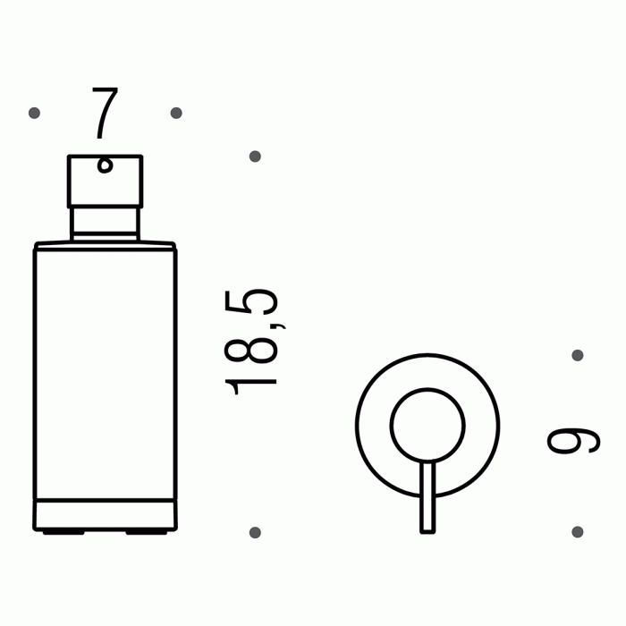 B9324-CBO Дозатор для жидкого мыла настольный (белая керамика) COLOMBO NORDIC Colombo Design - Вид №2