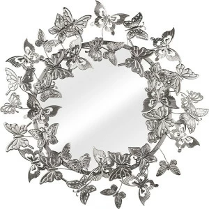 Зеркало круглое металлическое 74 см серебряное Tomas Stern TOMAS STERN ДИЗАЙНЕРСКИЕ 00-3872589 Серебро