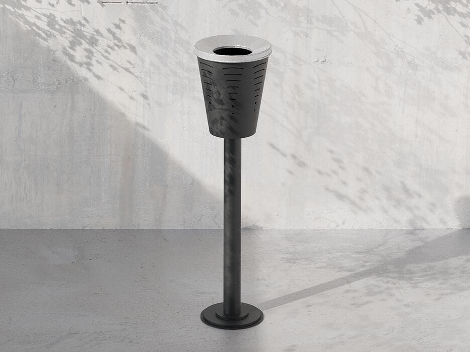 Стальная пепельница для общественных мест на полюсе DIMCAR TWISTER ARCH-00038804 - Вид №1