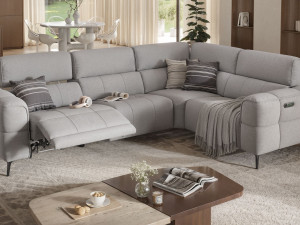 Угловой диван из ткани