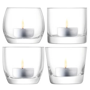Подсвечник стеклянный прозрачный 4 штуки Lulu LSA INTERNATIONAL  253414 Прозрачный