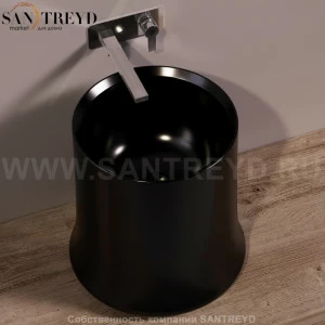 SH10NEROMATT Накладная раковина на столешницу  круглая Simas Sharp