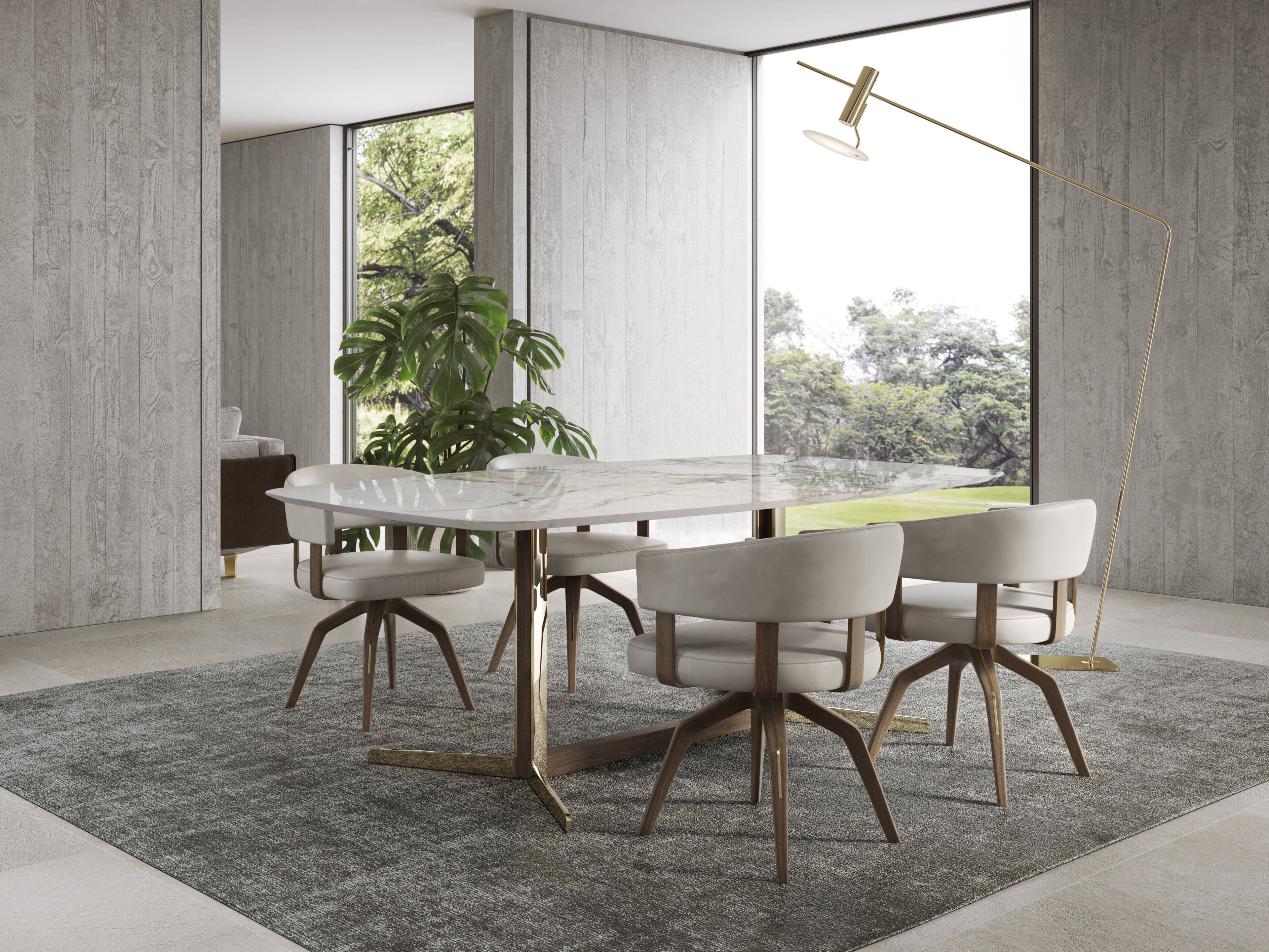 Мраморный стол Calacatta Natuzzi Italia кампус ARCH-00106264 - Вид №7