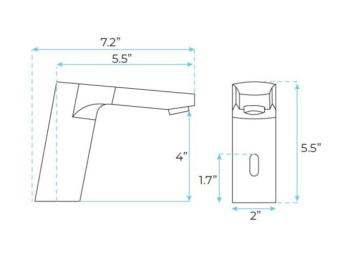 Латунный инфракрасный смеситель для раковины Fontana Showers BST-208B ARCH-00127050 - Вид №3