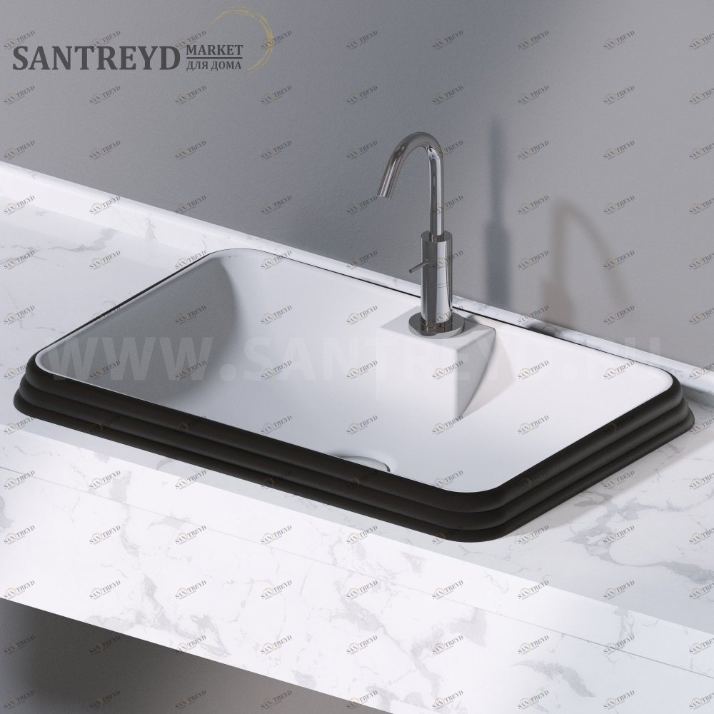 L612105 Накладная раковина под столешницу  прямоугольная A. e T. Italia GLASS AeT ITALIA