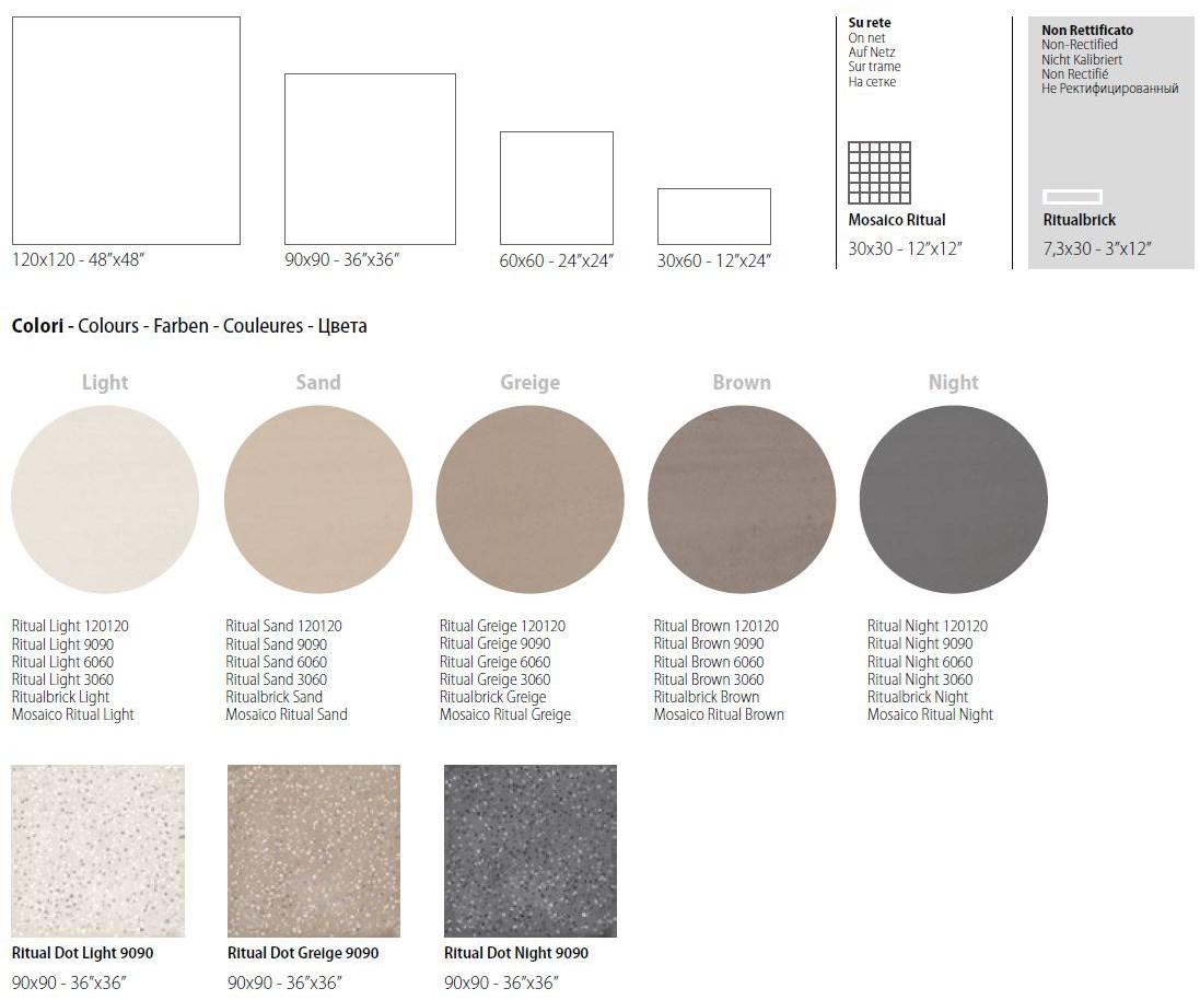 CERAMICA SANT'AGOSTINO Настенная / напольная плитка из керамогранита с эффектом энкаустики Ritual sun-id-1483631 - Вид №2