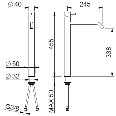Смеситель для раковины из нержавеющей стали BEAMTECH Level ARCH-00127244 - Вид №5