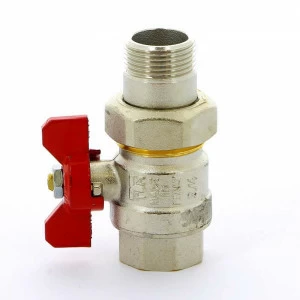 Кран шаровой НВ с разъемным соединением для коллектора бабочка TIEMME 3/4"