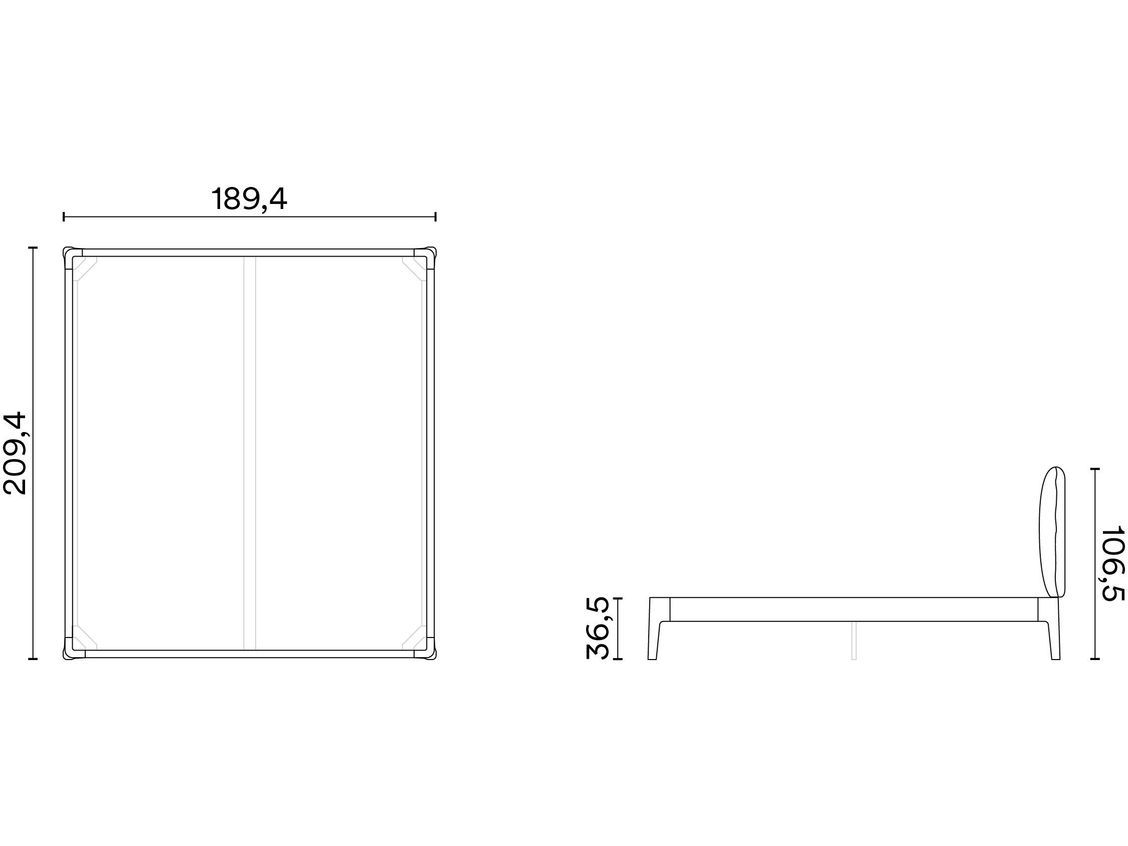 Деревянная двуспальная кровать с мягким изголовьем Noah Living белье ARCH-00049322 - Вид №25