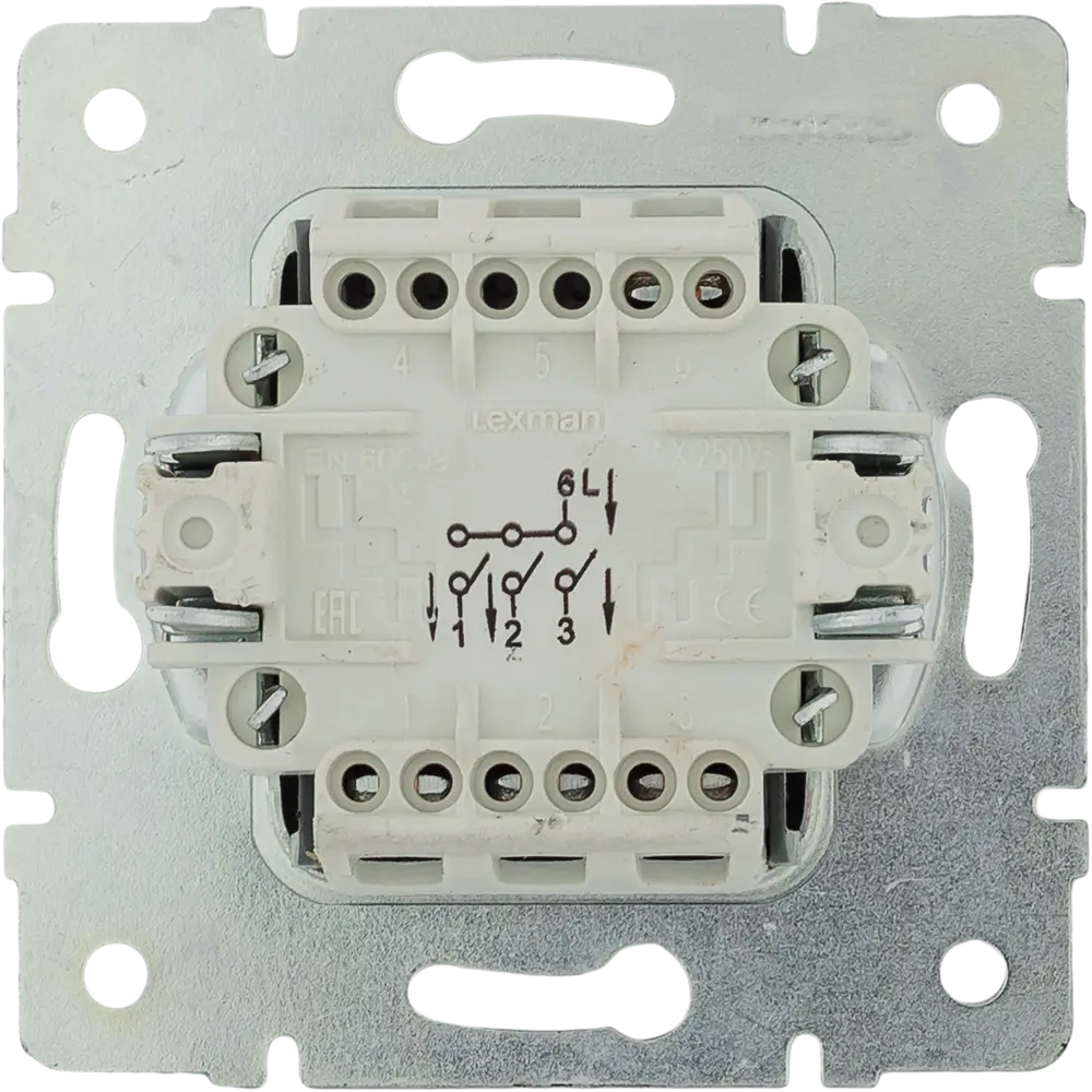 Выключатель встраиваемый Lexman Виктория 3 клавиши, цвет шампань матовый STLM-2165198 - Вид №4