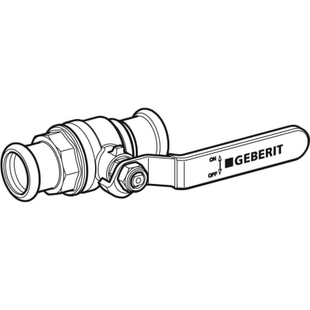 GEBERIT 94927 Шаровой кран Geberit Mapress, NPW, с рукояткой  - Вид №1