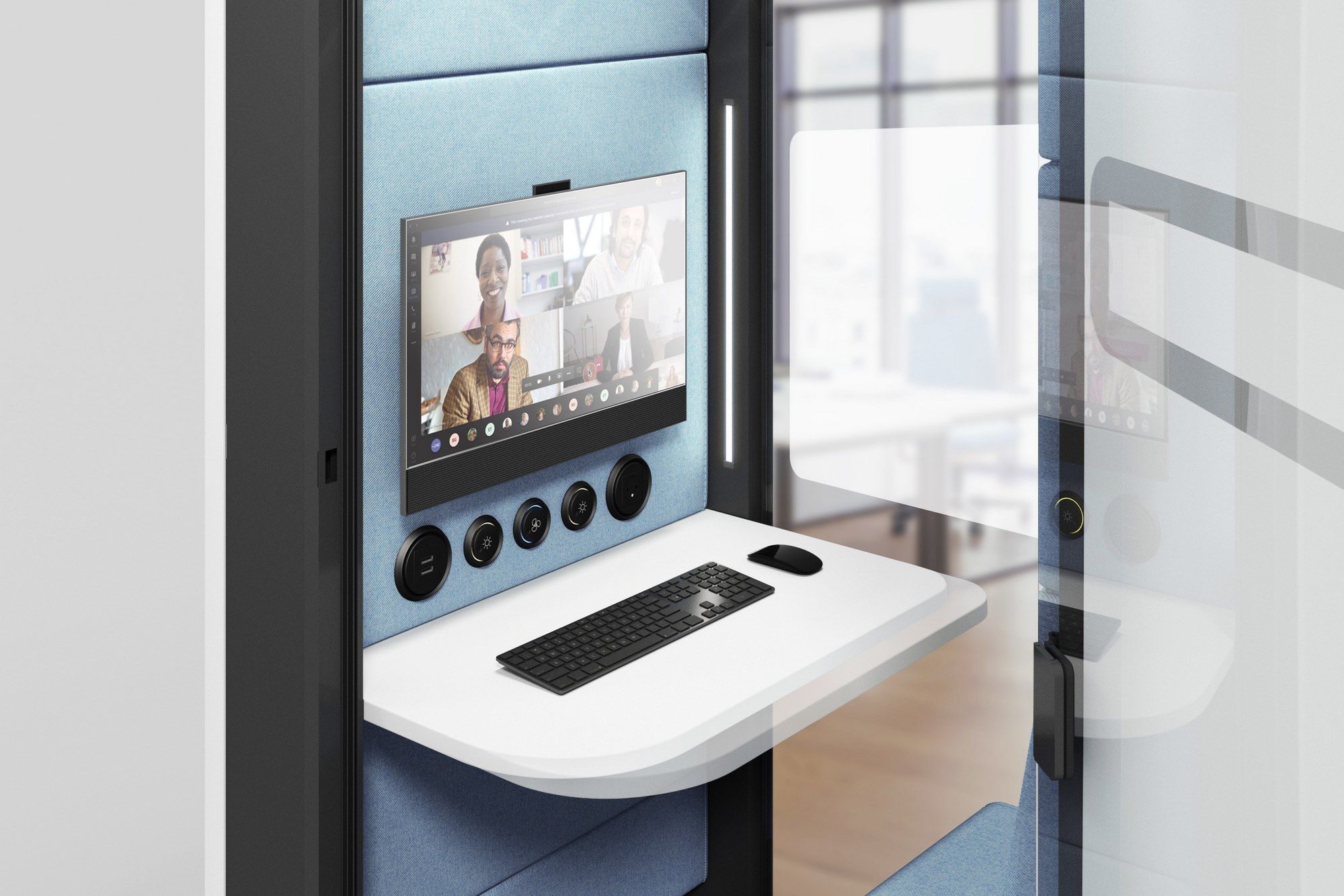 Мультимедийная акустическая офисная кабина со встроенным освещением Mikomax Smart Office Hushoffice ARCH-00110305 - Вид №3