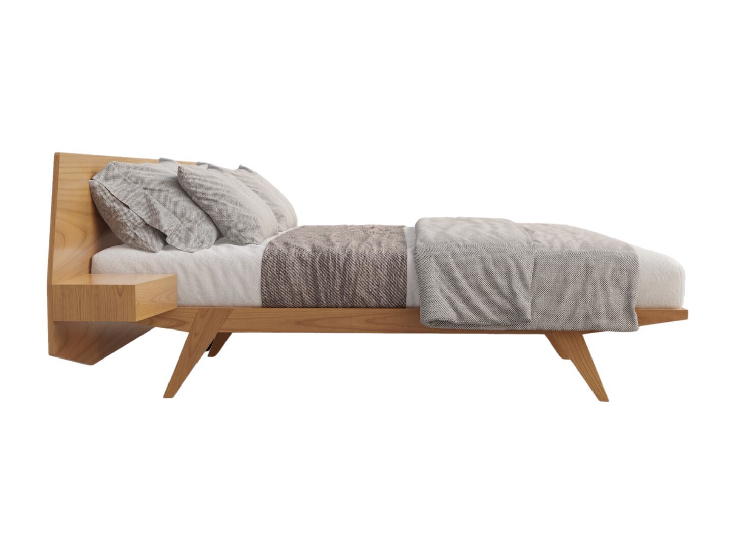 Двуспальная кровать из вишневого дерева со встроенными тумбочками Morelato ARCH-00093923 - Вид №1