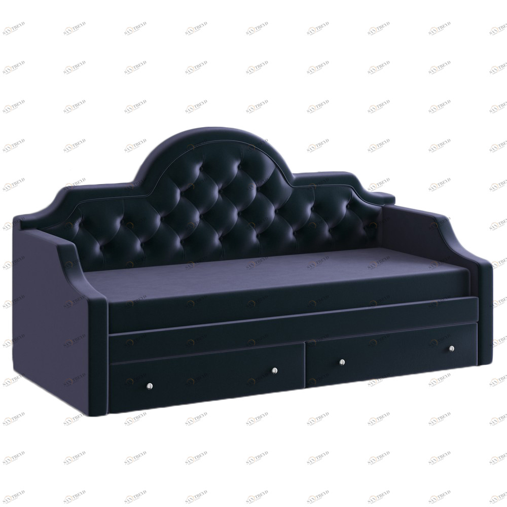 Диван-кровать детский с 2 выдвижными ящиками 90х190 см синий с каретной стяжкой DayBed KREIND DAYBED 00-3880029 Синий Santreyd 