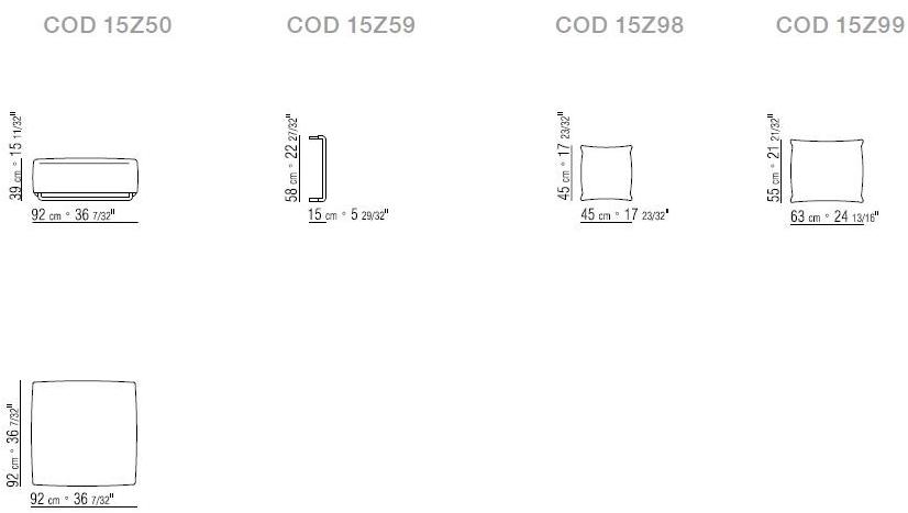 Flexform 3-х местный тканевый диван со съемным чехлом Edmond sun-id-1482513 - Вид №7