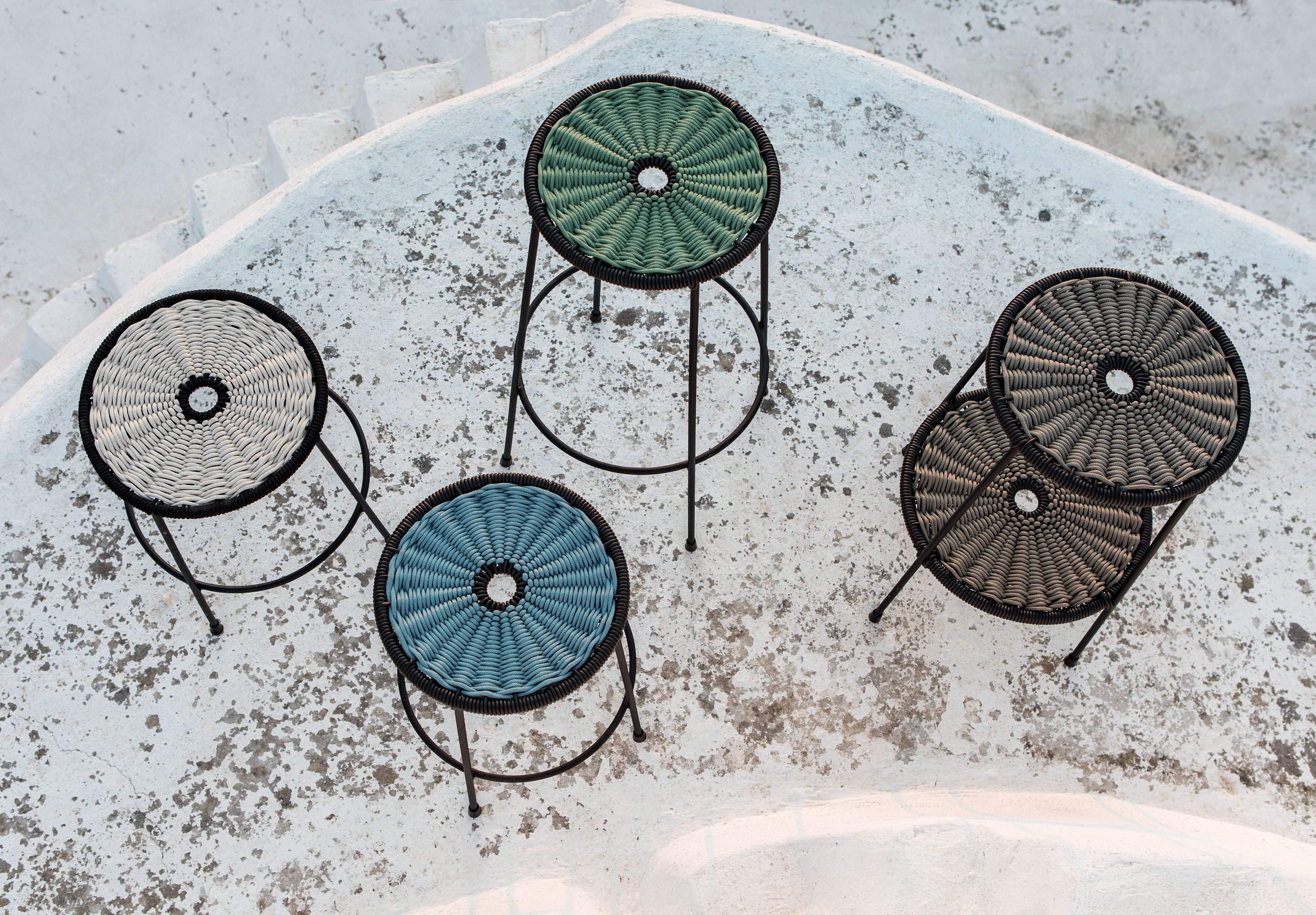 Высокий стул из железа и веревки для сада cbdesign космос ARCH-00010385 - Вид №3