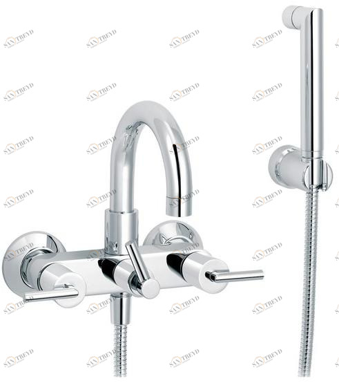 rvb Смеситель для ванны с ручным душем на 2 отверстия с отдельными розетками Fun 4031.--.67