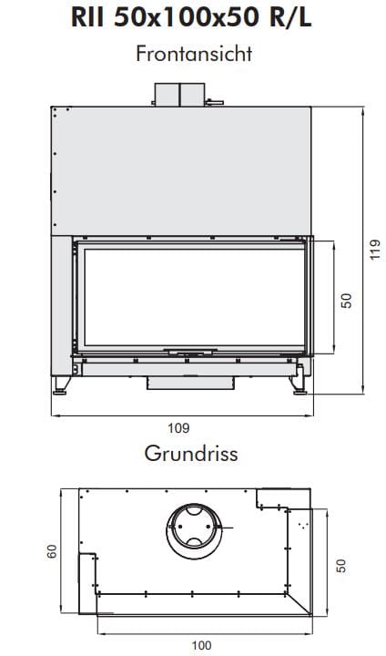 Стальной угловой дровяной камин RÜEGG RII ARCH-00121782 - Вид №6