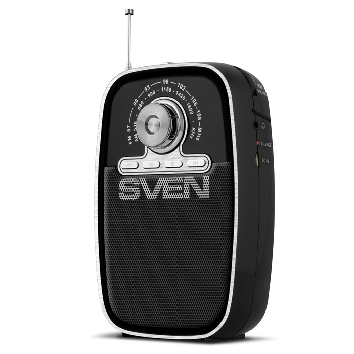 SV-017118 Ас srp-445, черный (3 вт, fm/am, usb, microsd, встроенный аккумулятор) Sven Santreyd  - Вид №1