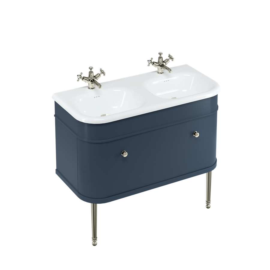 Burlington Chalfont Chalfont 1000мм одинарный ящик - синий без ног (настенный) CH100B  - Вид №3