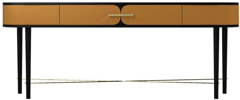 Jetclass Лакированная прямоугольная консоль с ящиками Azure Jaz230 - Вид №1