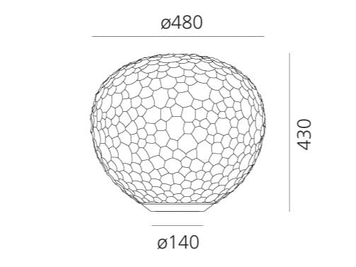 Настольная лампа из дутого стекла Artemide метеорит ARCH-00134207 - Вид №11