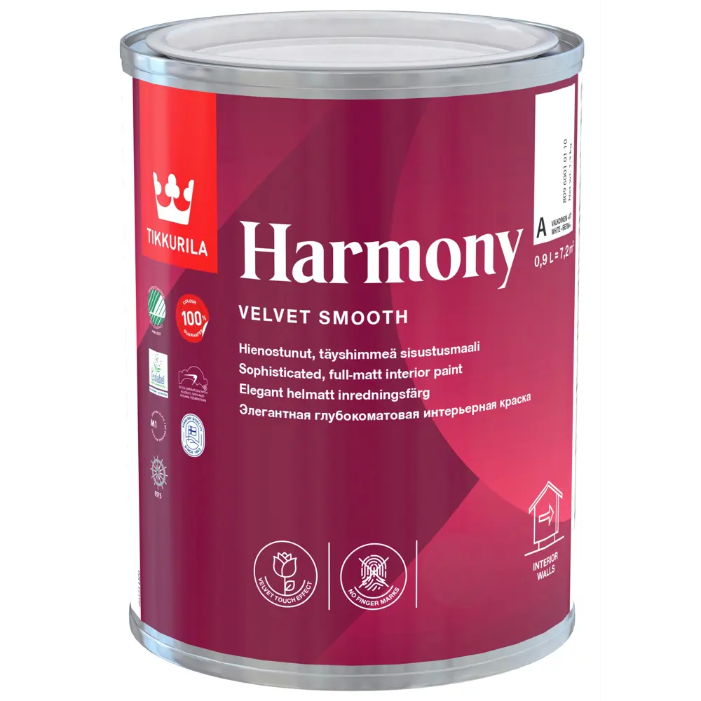 Краска интерьерная Tikkurila Harmony цвет белый 0.9 л STLM-2210319