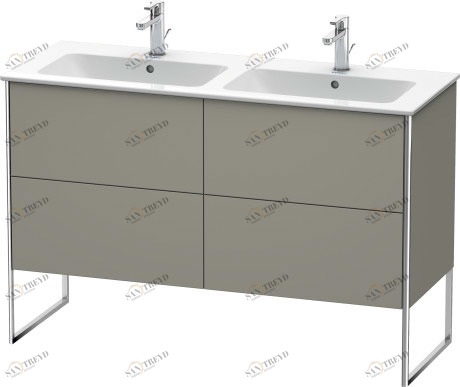 XS444909292 XSquare Тумбочка напольная Каменно-серый шелковисто-матовый лак Duravit