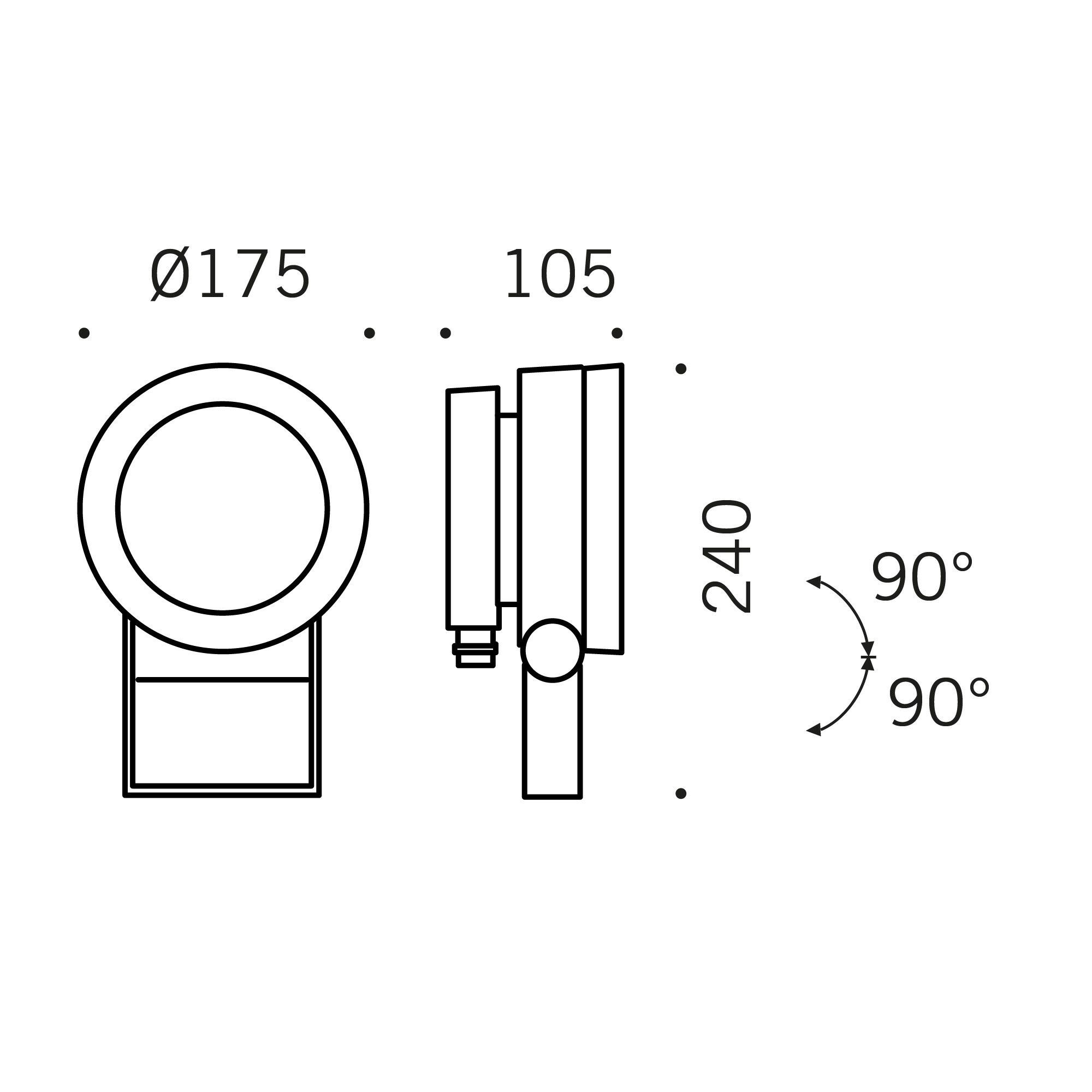 Литье под давлением алюминиевый светодиодный регулируемый наружный прожектор SIMES Pointer ARCH-00094307 - Вид №6