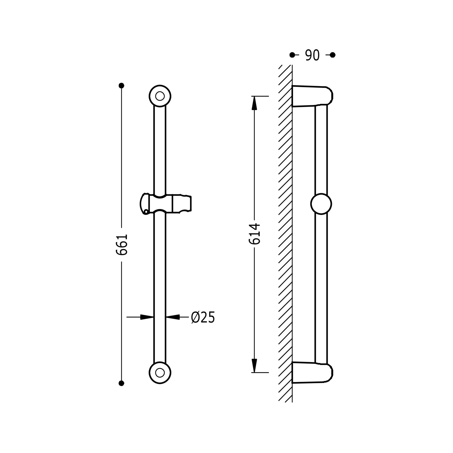 Раздвижная душевая планка-143835 TRES Showers - Вид №1