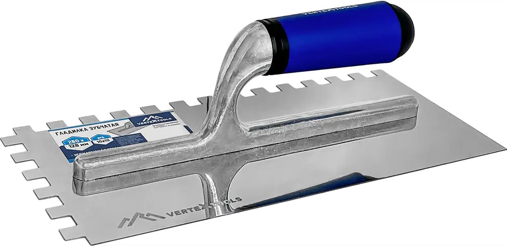 Гладилка зубчатая VERTEXTOOLS для профессиональной укладки растворов 86220369