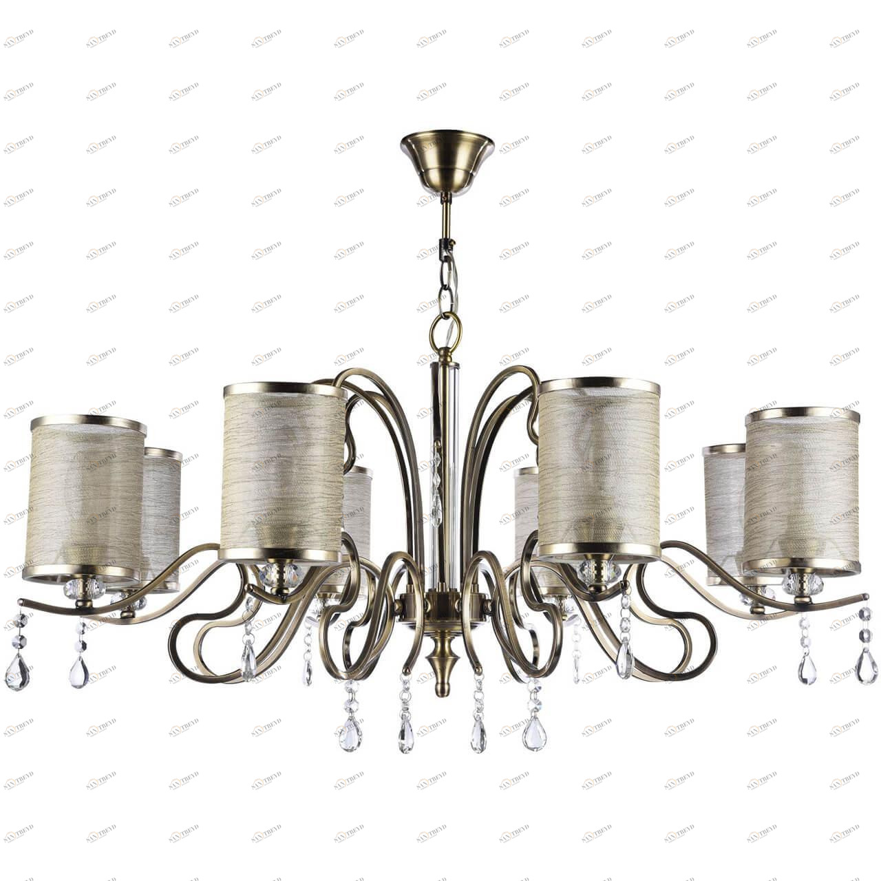 Подвесная люстра Freya Faust FR2300-PL-08-BZ FREYA ДИЗАЙНЕРСКИЕ, FAUST 186119 Бежевый 