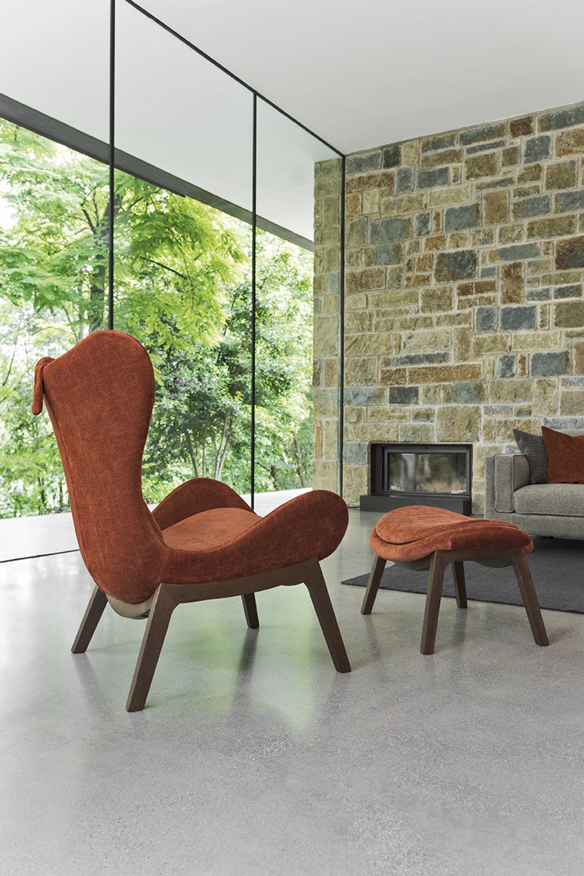 Кожаное кресло с высокой спинкой Calligaris Lazy ARCH-00052236 - Вид №4