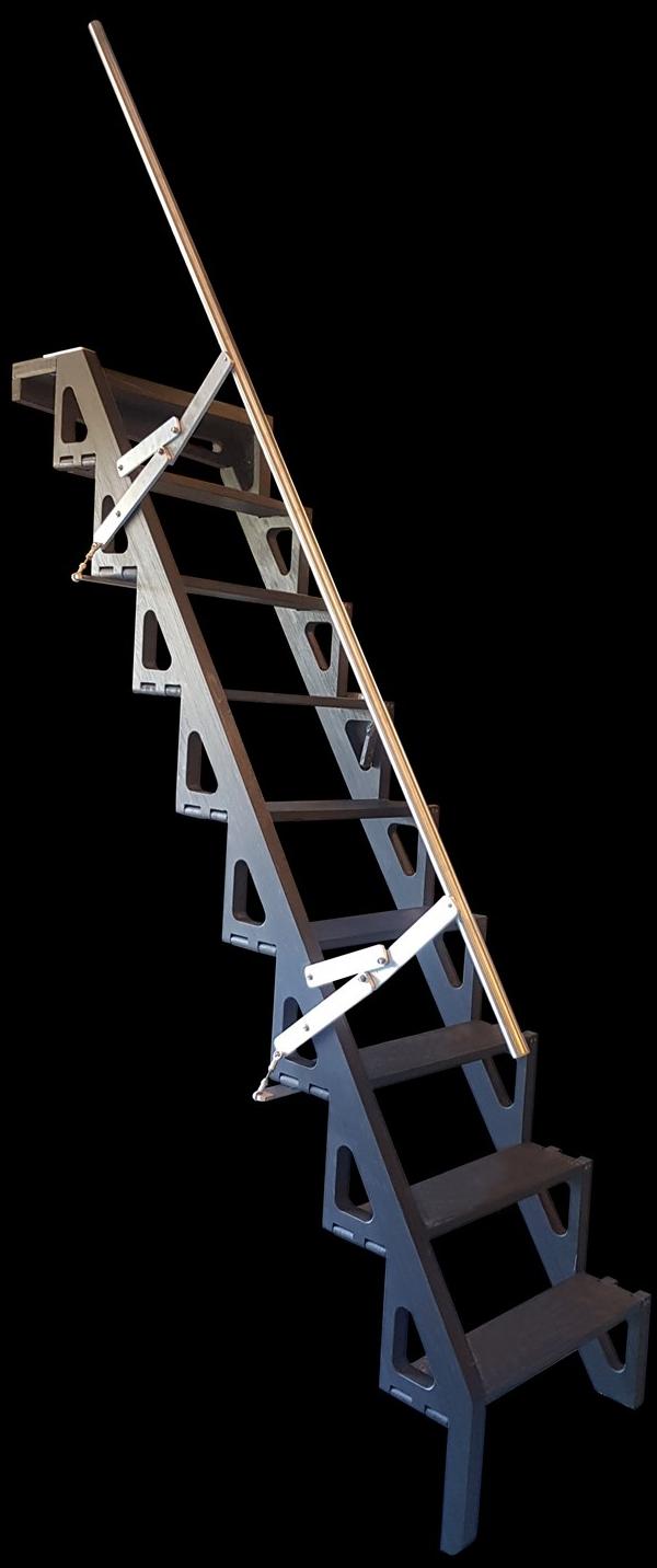 Bcompact Выдвижная лестница из дерева  Bhs-01  - Вид №1