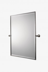 CRMR48 Кристаллическое металлическое прямоугольное настенное наклонное зеркало 25 7/16 "x 29 15/16" x 2 3/4 " Waterworks