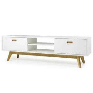 Тумба под ТВ Tenzo Bess, 50х170х43 см, дуб, белая