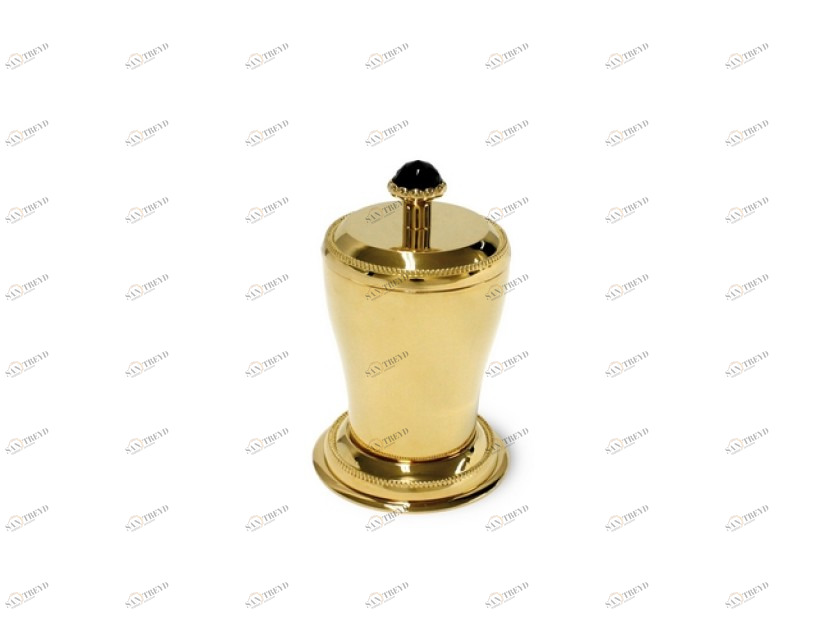 046087.BSN.62 Футляр для драгоценностей, украшенный черным жемчугом swarovski Сатин никель Mestre 