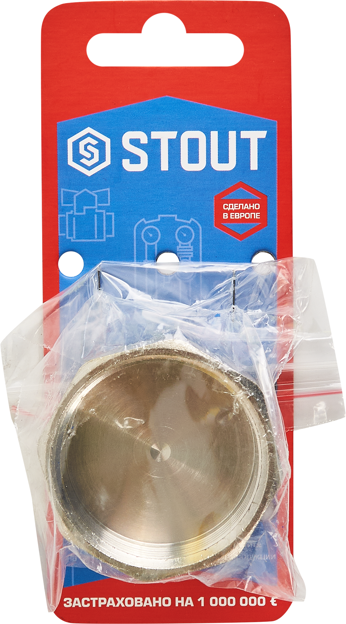 Заглушка STOUT 1½" никелированная для трубных систем 82239027 STLM-0022676 - Вид №2