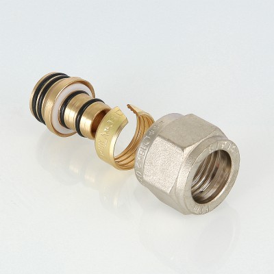 VTc.710.N.1604 Фитинг коллекторный обжимной для металлополимерной трубы Valtec 16 мм x 1/2"  - Вид №5